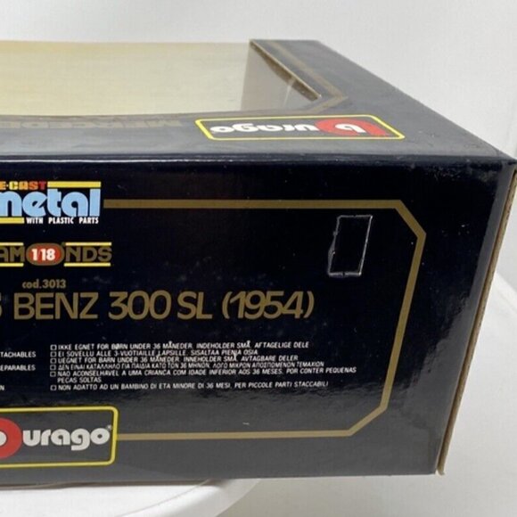 Burago 1954 Silver Mercedes Benz 300SL Diecast new in box - Picture 4 of 9